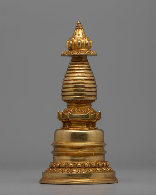 Gold-Plated Tibetan Stupa 