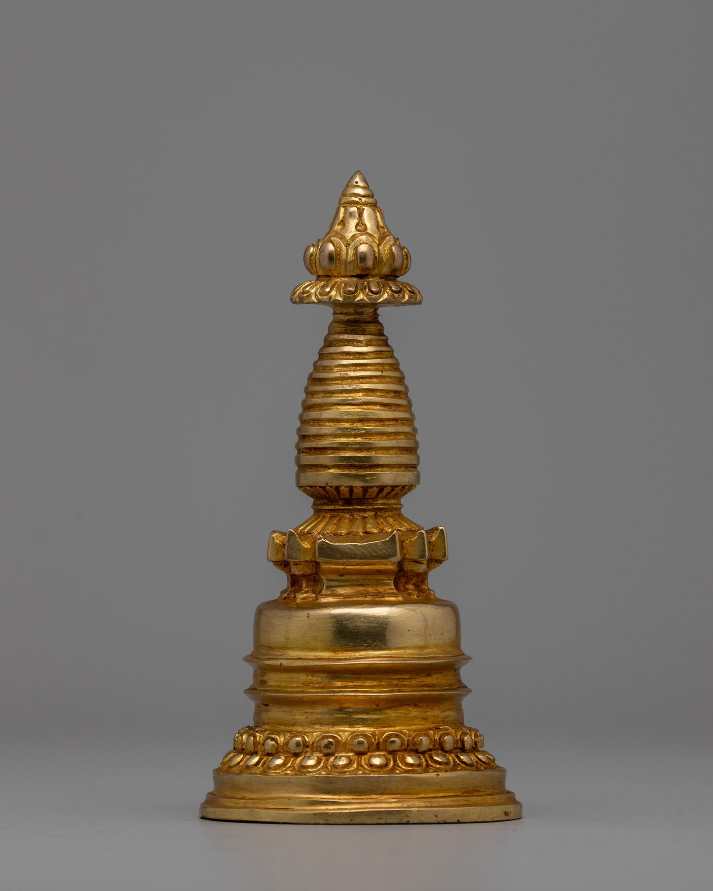 Gold-Plated Tibetan Buddhist Stupa