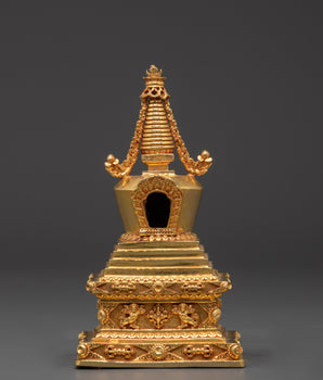Buddhist Spiritual Copper Stupa