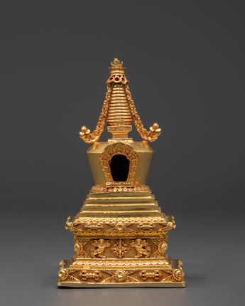Buddhist Spiritual Copper Stupa