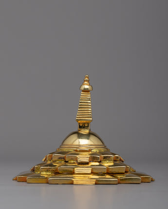 Gold Plated Stupa Statue 