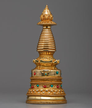 Tibetan Copper Stupa 