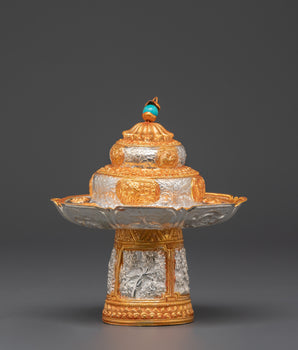 Tibetan White metal Tea cup