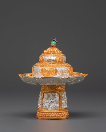 Tibetan White metal Tea cup