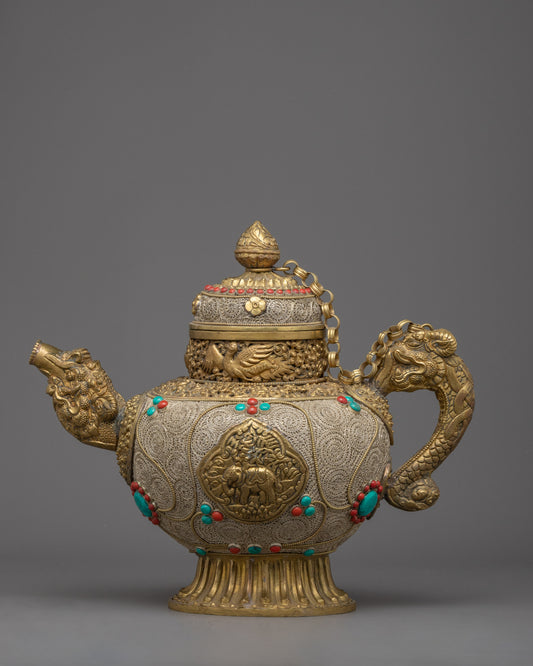 Large Buddhist Tea Pot