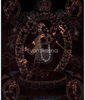Vajrayogini in Black Themed Digital Prints 