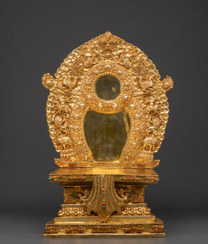 Gold-Plated Tibetan Throne