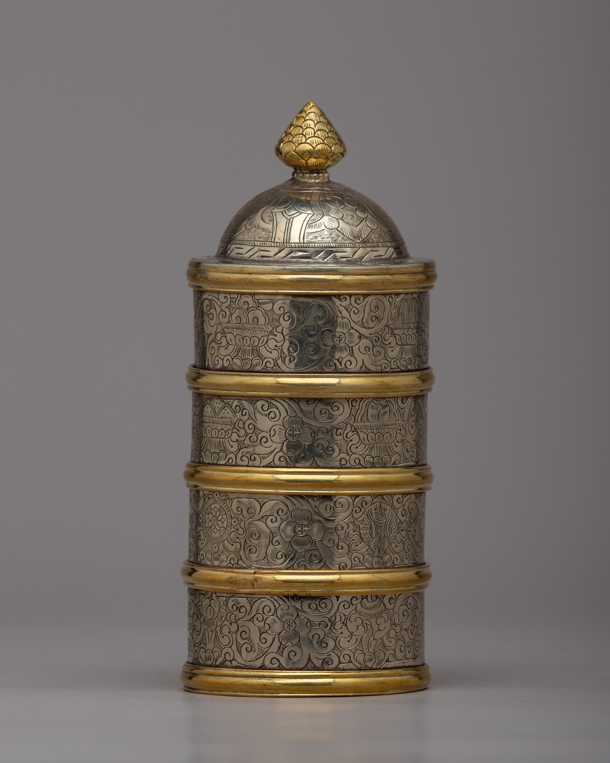 Brass Rice Offering Pot