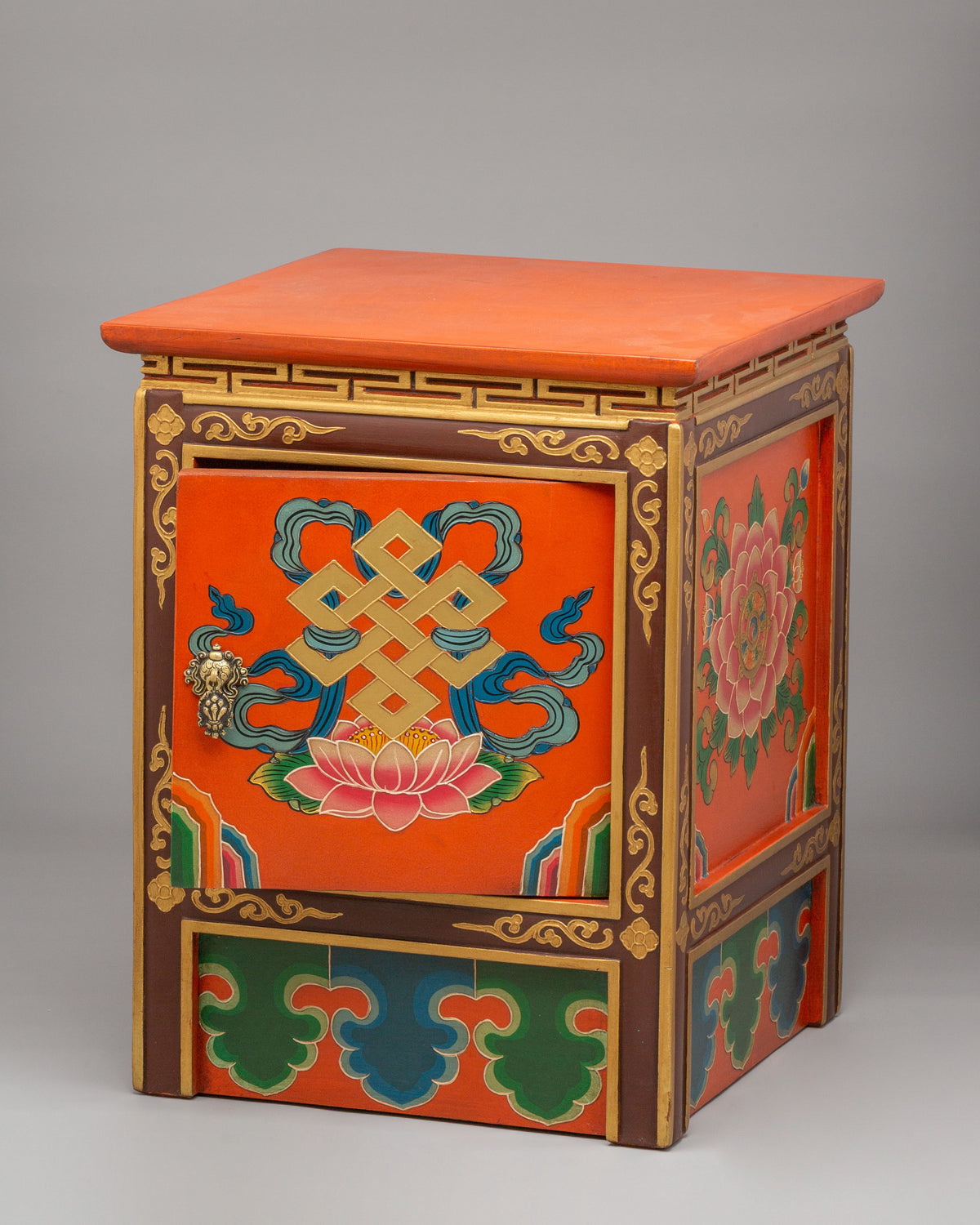 Traditional Tibetan Cabinet | Handcrafted Pine Wood Furniture