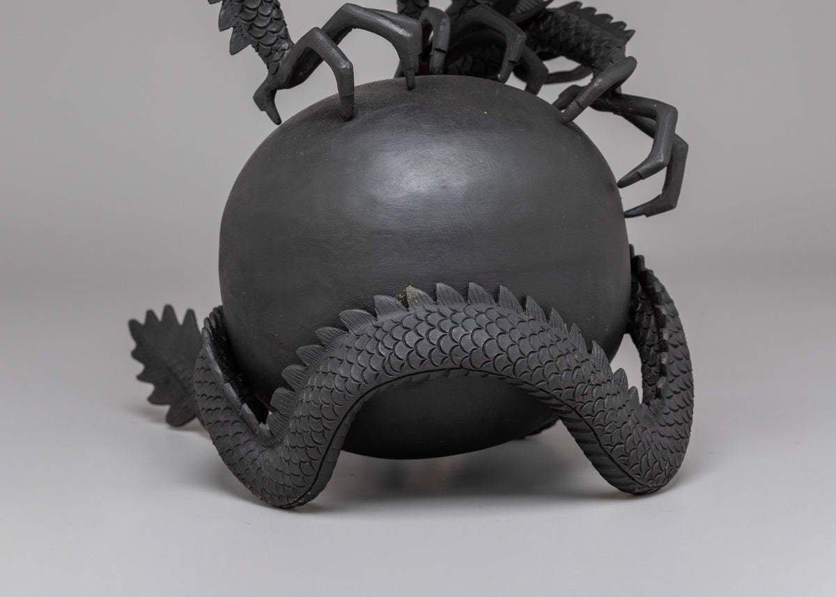 Handcrafted Dragon Sculpture Set | Tibetan Guardian Deity Figurines