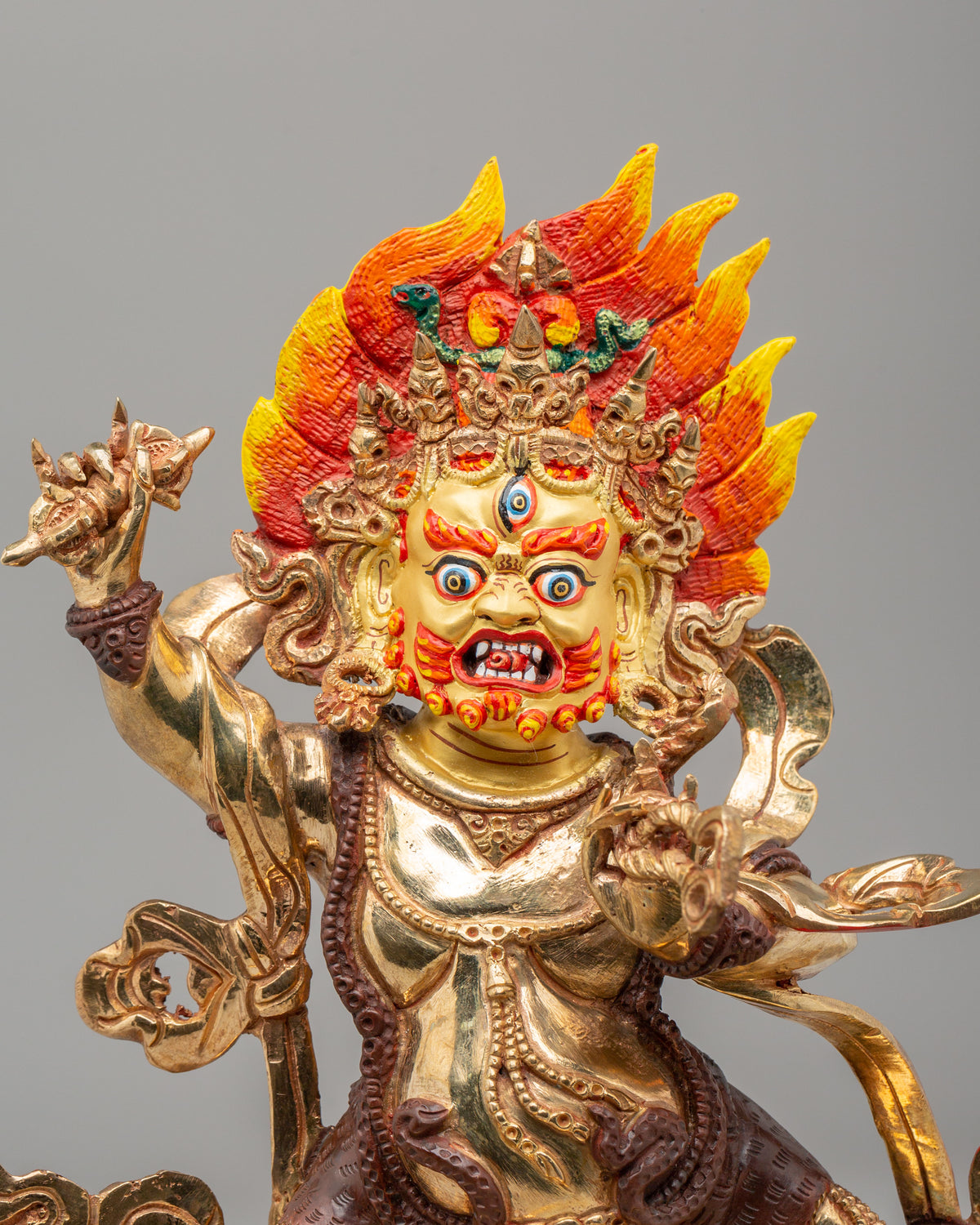 Vajrapani Buddhist Protector Sculpture | Symbol of Power and Protection