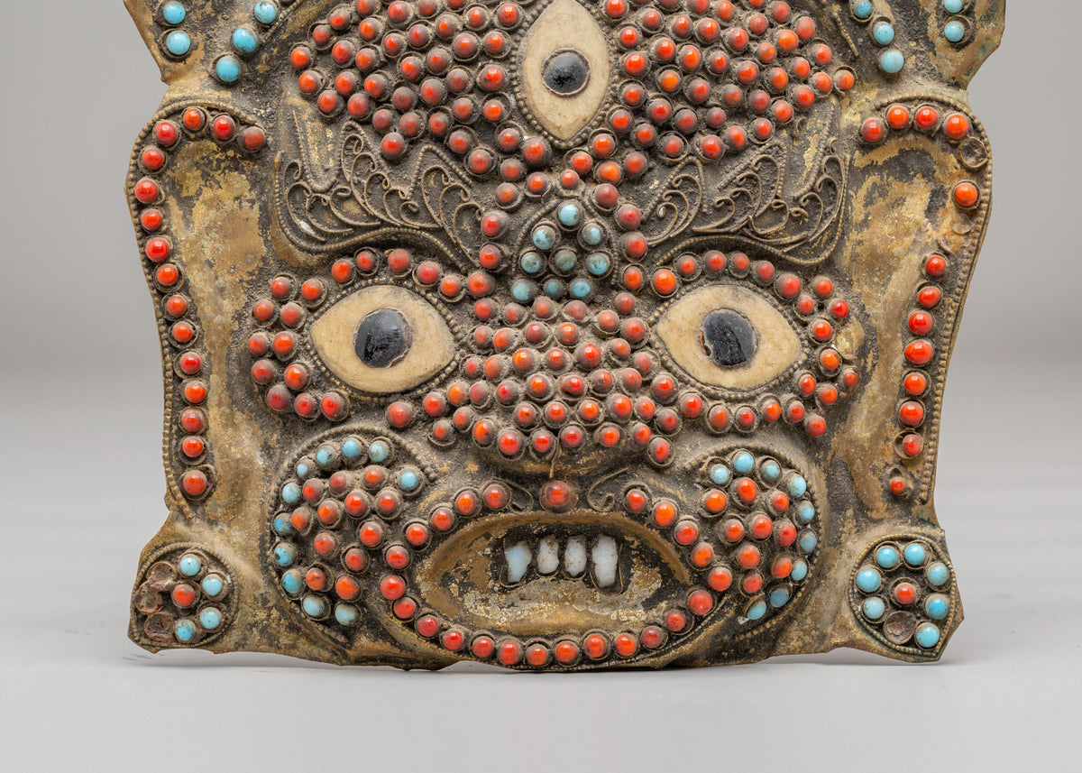 Mahakala Protector Wall Hanging | Handcrafted Decorative Artwork