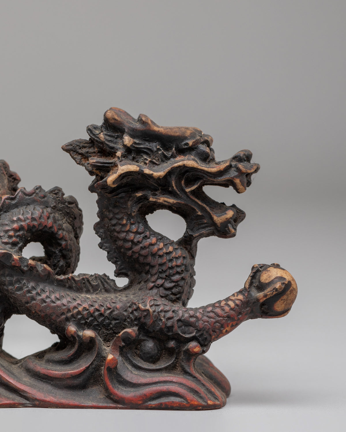 Mythical Dragon Decorative Sculpture | Traditional Himalayan Dragon Figurine