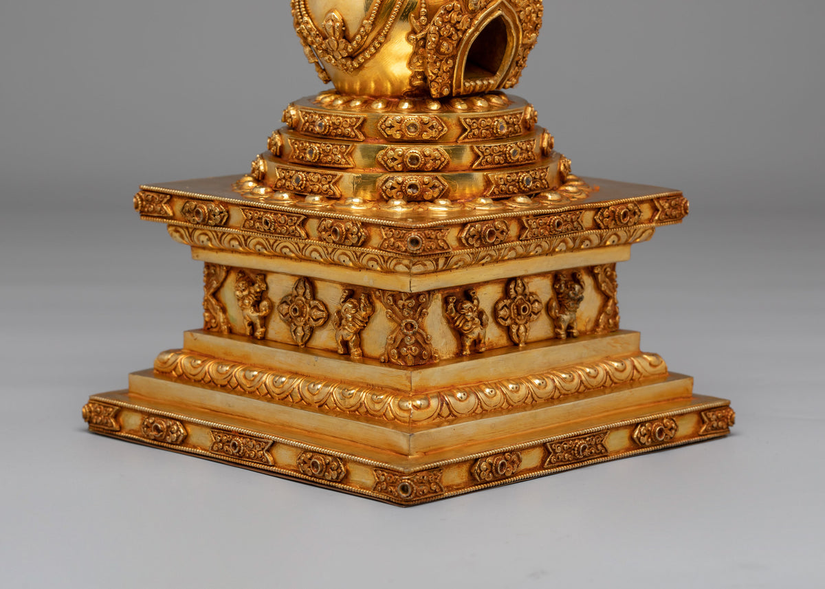 Handmade Buddhist Namgyal Chorten Stupa | Spiritual Home Decor