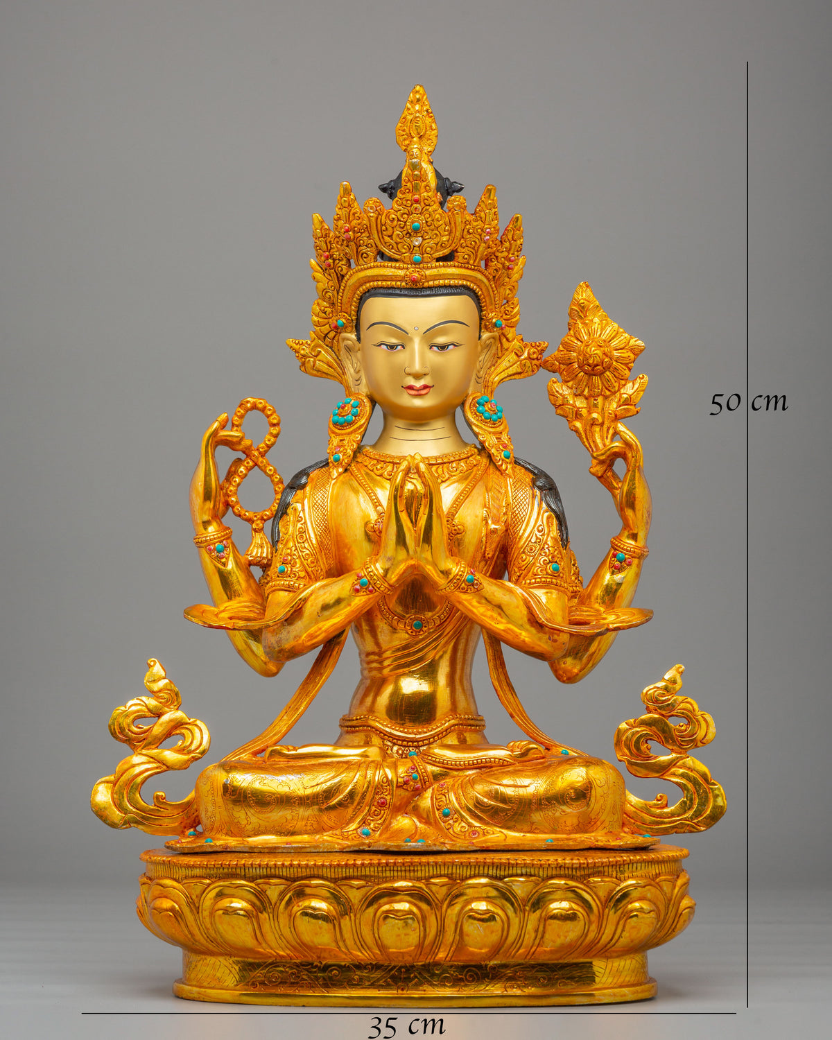 Sacred Himalayan Chenrezig Altar Statue | Embodiment of Compassion