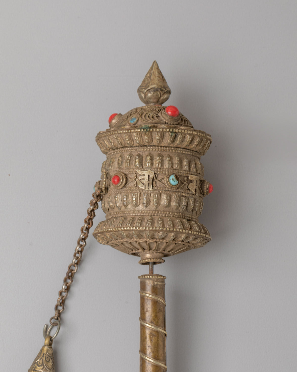 Buddhist Mani Mantra Prayer Wheel | Traditional Spiritual Decor