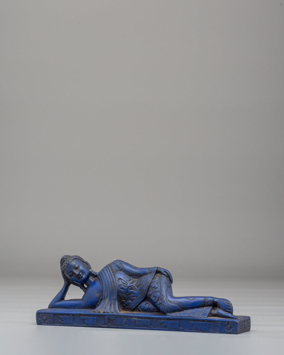 Handcrafted Reclining Buddha Statue | Himalayan Shrine and Meditation Art