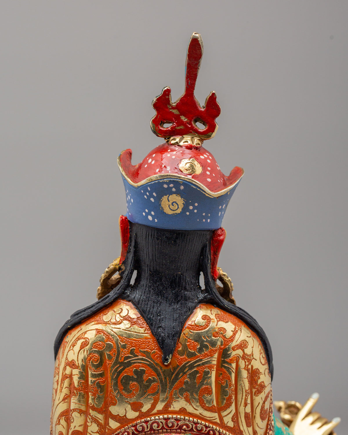 Traditional Tibetan Padmasambhava Statue | Copper Artwork