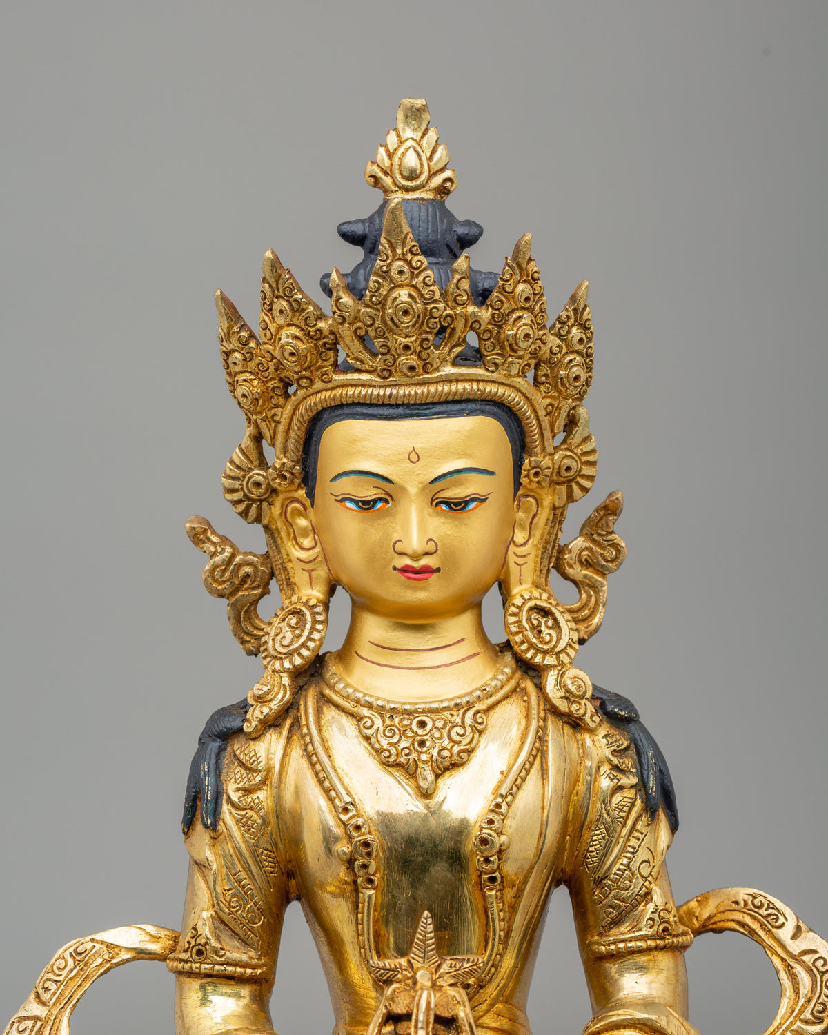 Sacred Amitayus Buddhist Sculpture | Tibetan Buddhist Artwork