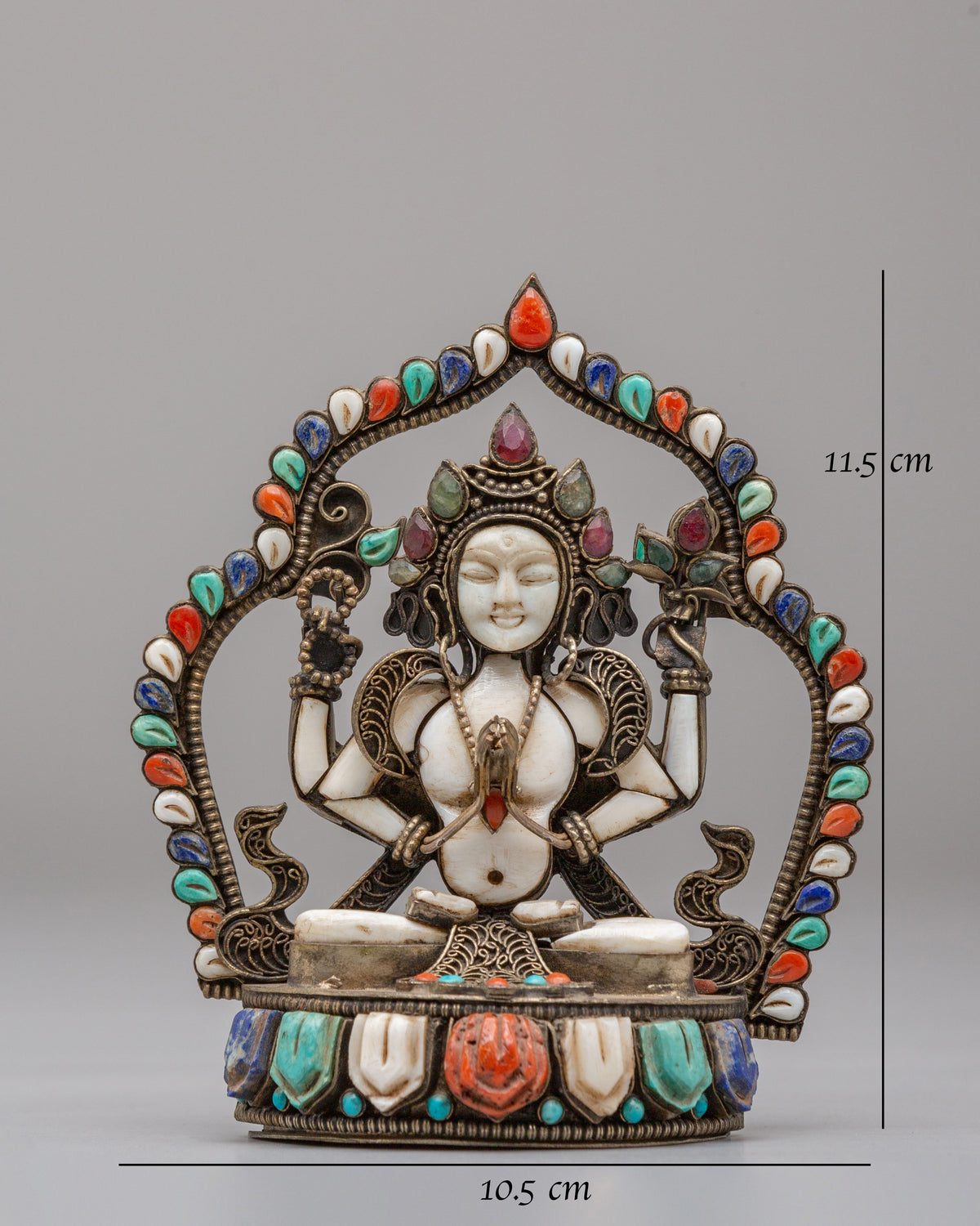 Handmade Buddhist Chenrezig Statue | Tibetan Compassion Deity Sculpture