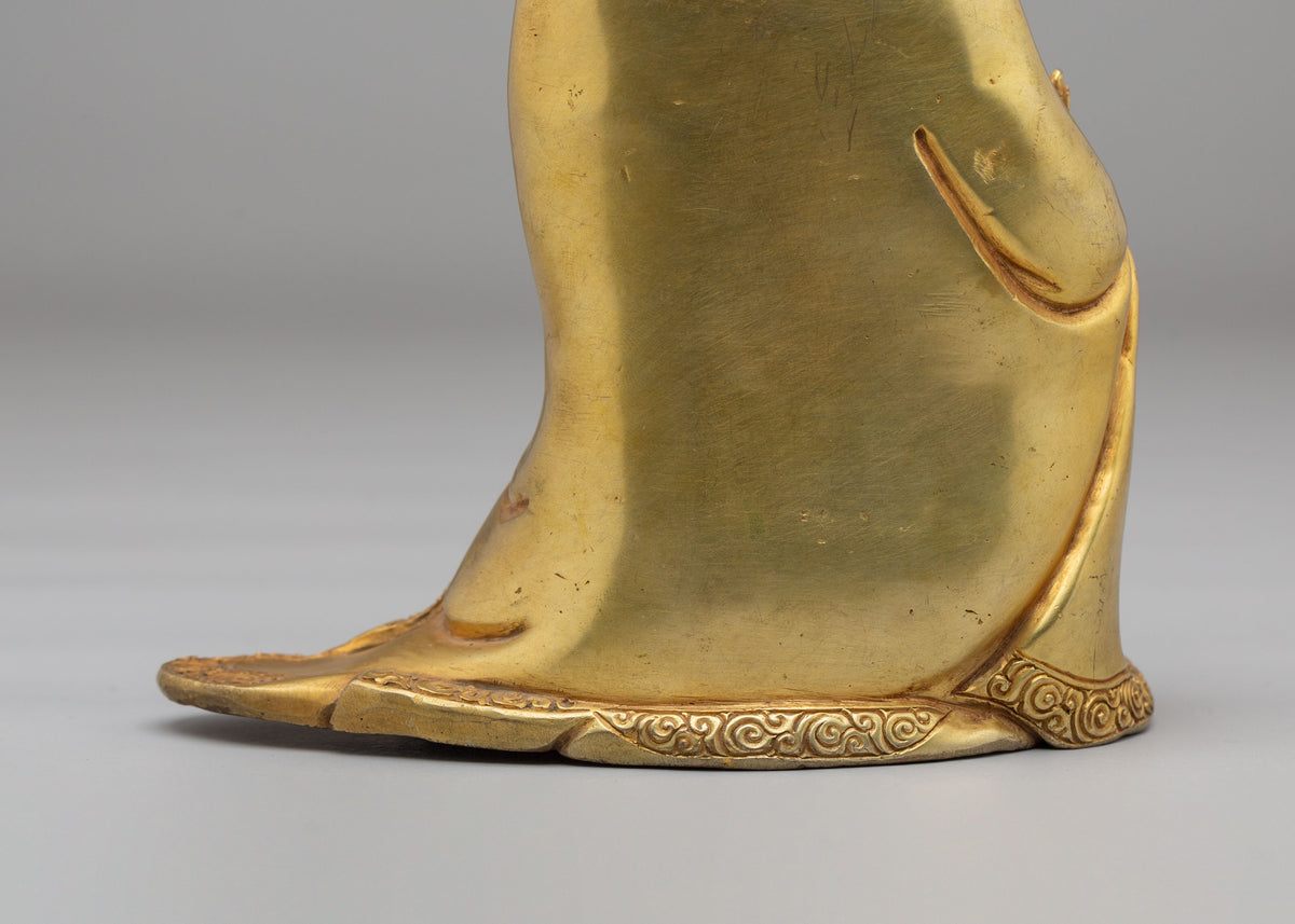 Buddhist Shrine Guanyin Sculpture | Gold Plated Buddhist Artwork