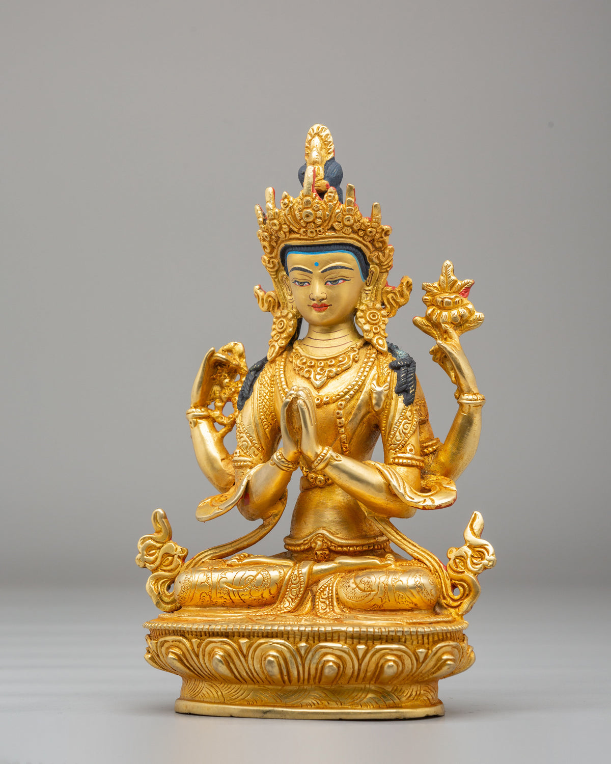 Sacred Avalokiteshvara Buddhist Statue | Himalayan Artwork for Spiritual Practice