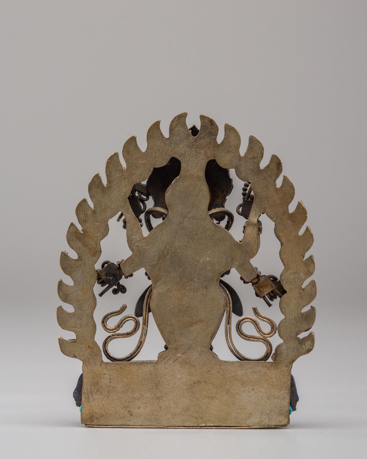 Buddhist Altar Six-Armed Mahakala Statue | Tibetan Protector Deity Sculpture