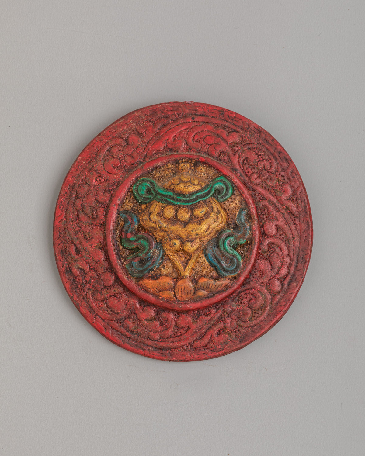Tibetan Altar Eight Auspicious Symbols Set | Symbolic Buddhist Decor for Meditation