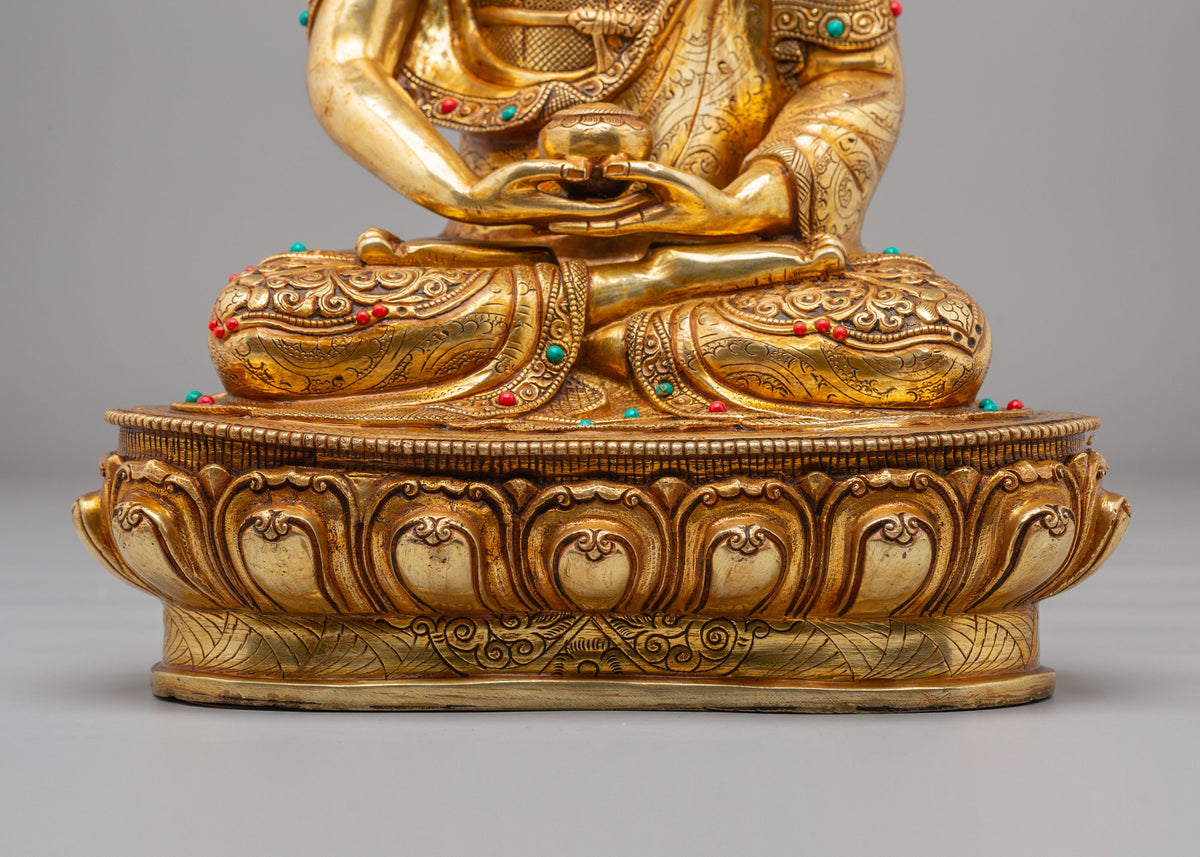 Tibetan Amitabha Buddha Sukhavati Statue | Handcrafted Tibetan Artwork