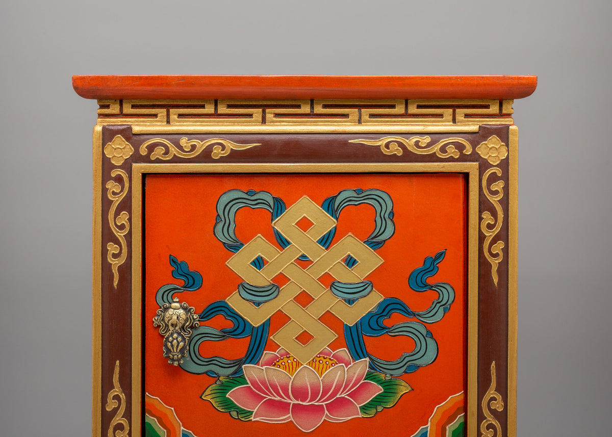 Traditional Tibetan Cabinet | Handcrafted Pine Wood Furniture