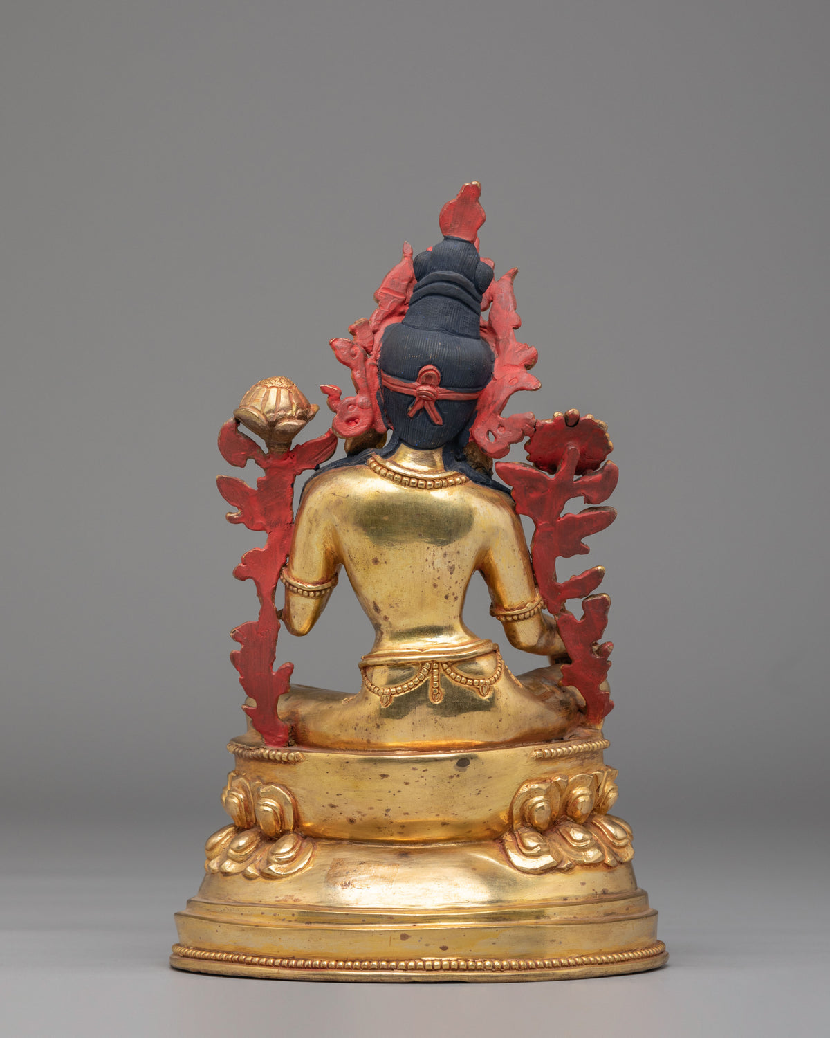 Tibetan Green Tara Shrine Statue | Buddhist Sculpture for Altar Decor