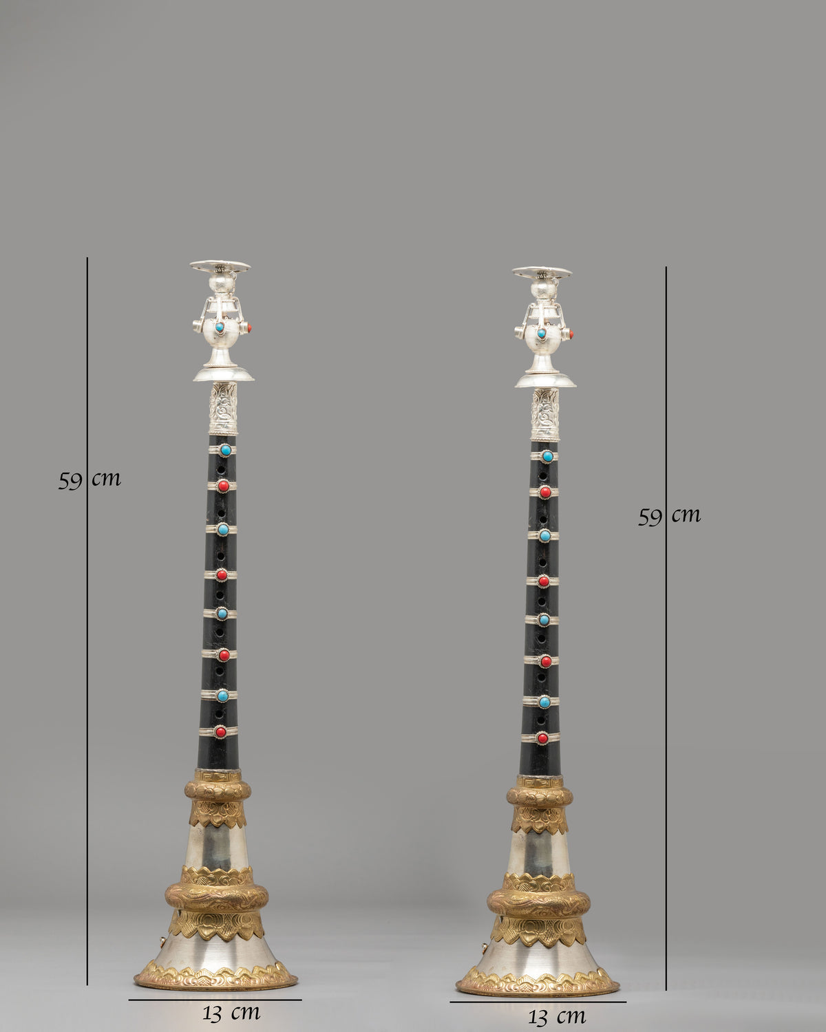 Tibetan Ceremonial Gyaling Set | Vajrayana Buddhist Ritual Instrument