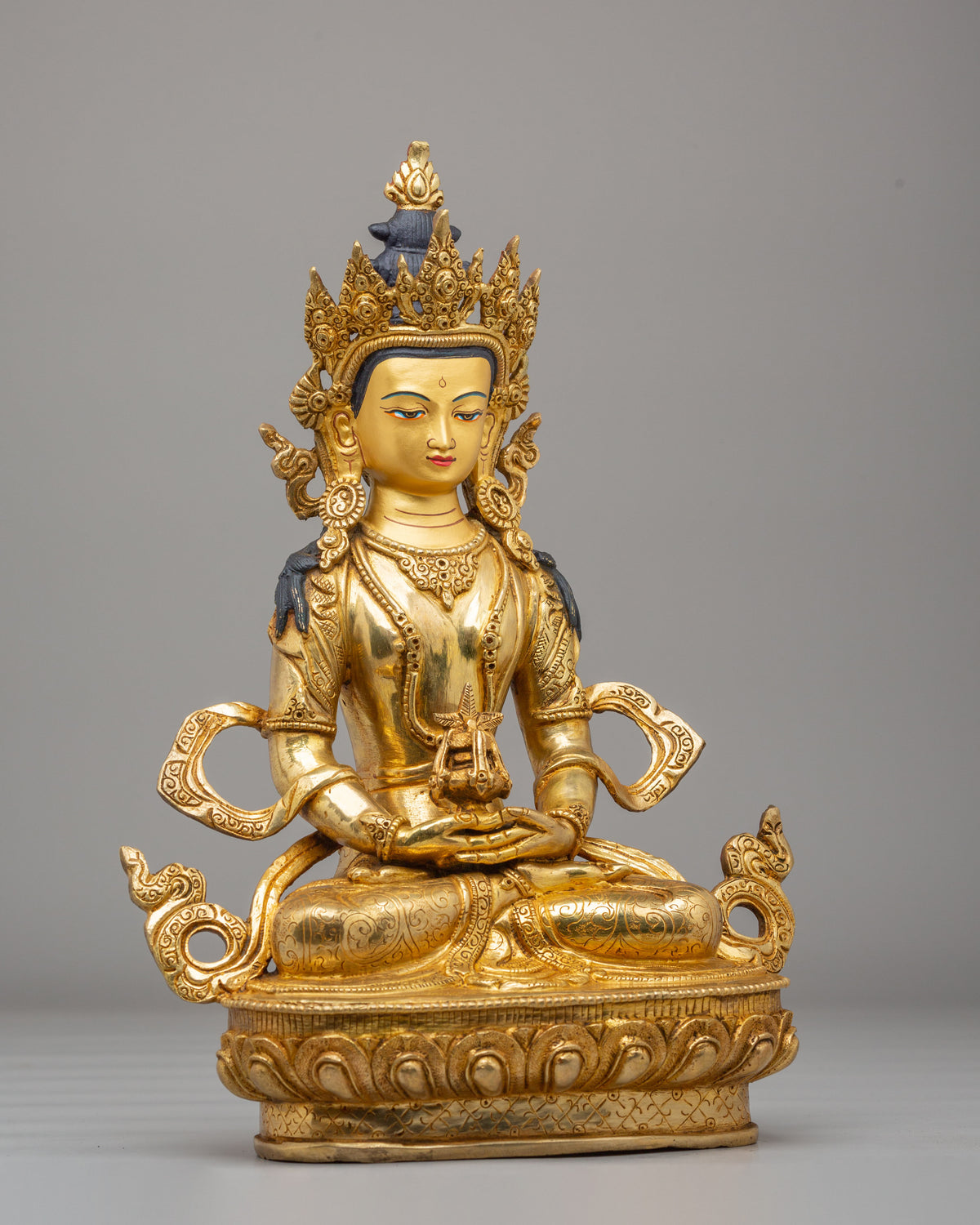Sacred Amitayus Buddhist Sculpture | Tibetan Buddhist Artwork