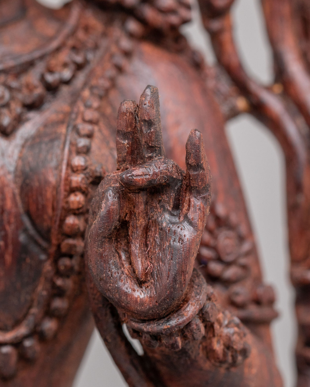 Handcarved Green Tara Altar Statue | Buddhist Goddess of Compassion