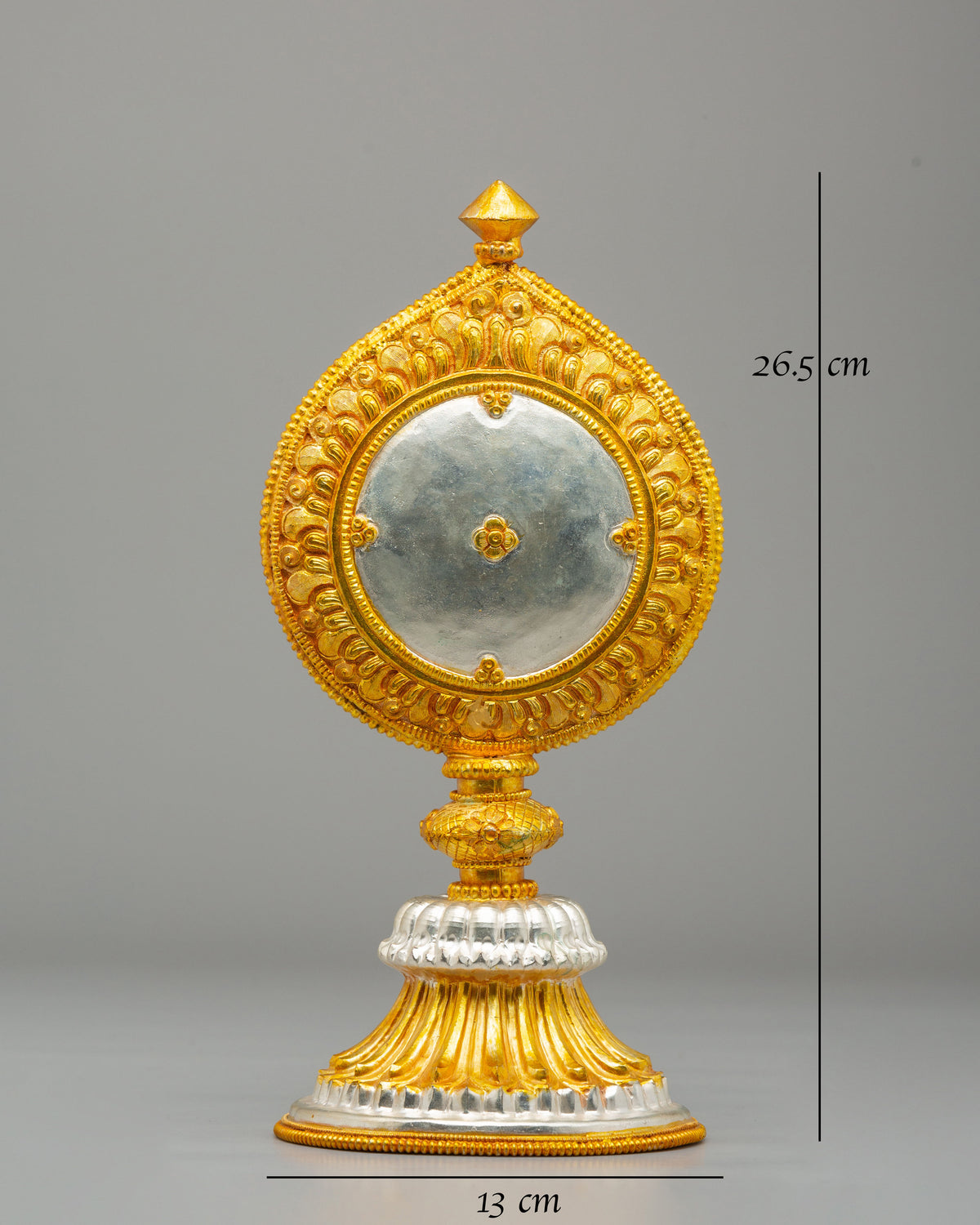 Buddhist Melong Mirror for Ritual Practice | Himalayan Vajrayana Object