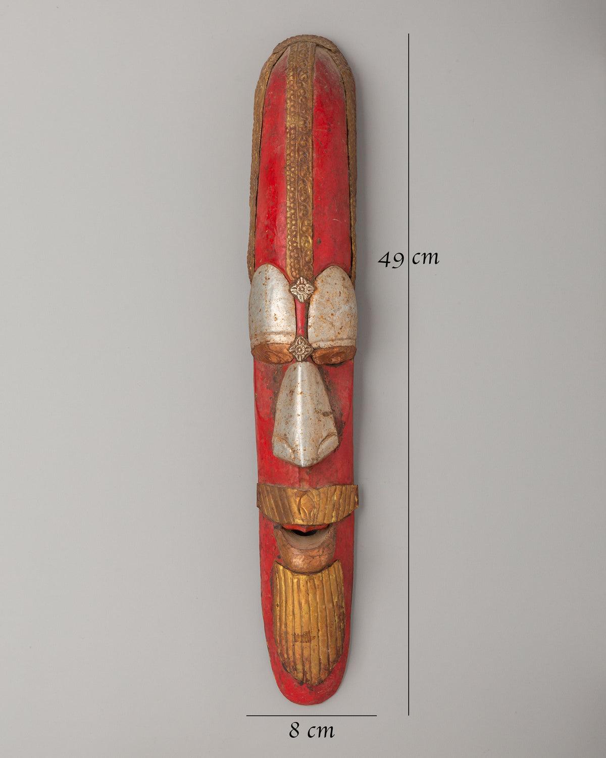 Himalayan Wooden Mask Wall Hanging | Handcrafted Wood Art