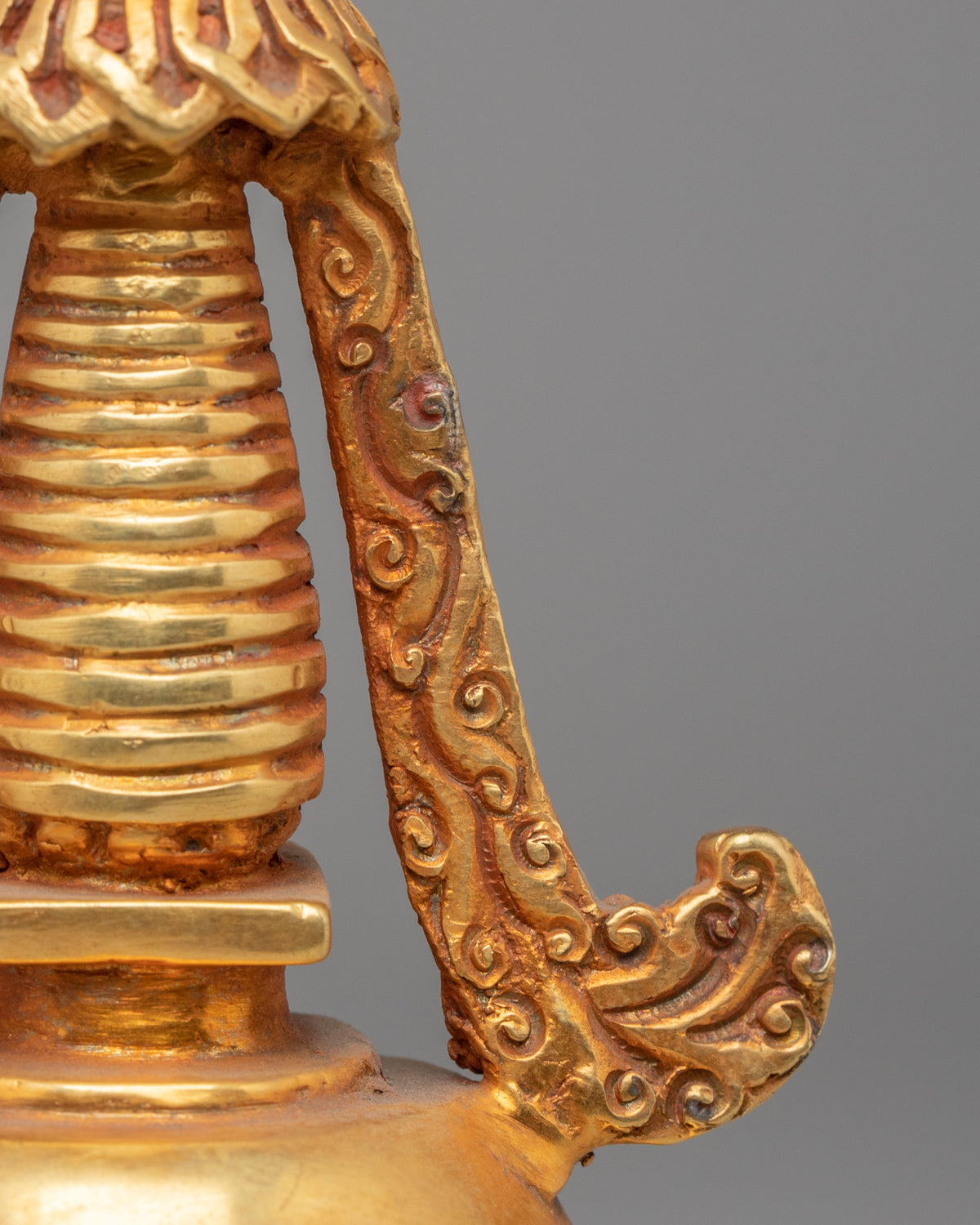 Gold Plated Altar Stupa | Spiritual Meditation Decor