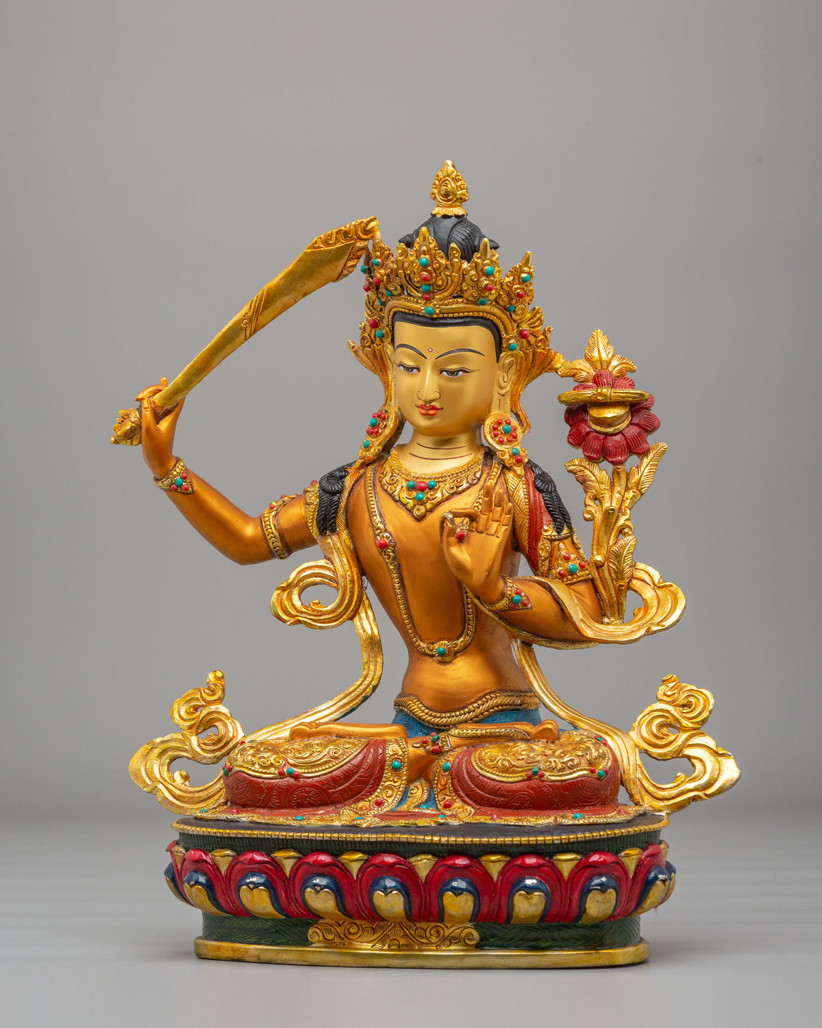 Handcrafted Manjushri Wisdom Statue | Symbol of Wisdom and Enlightenment