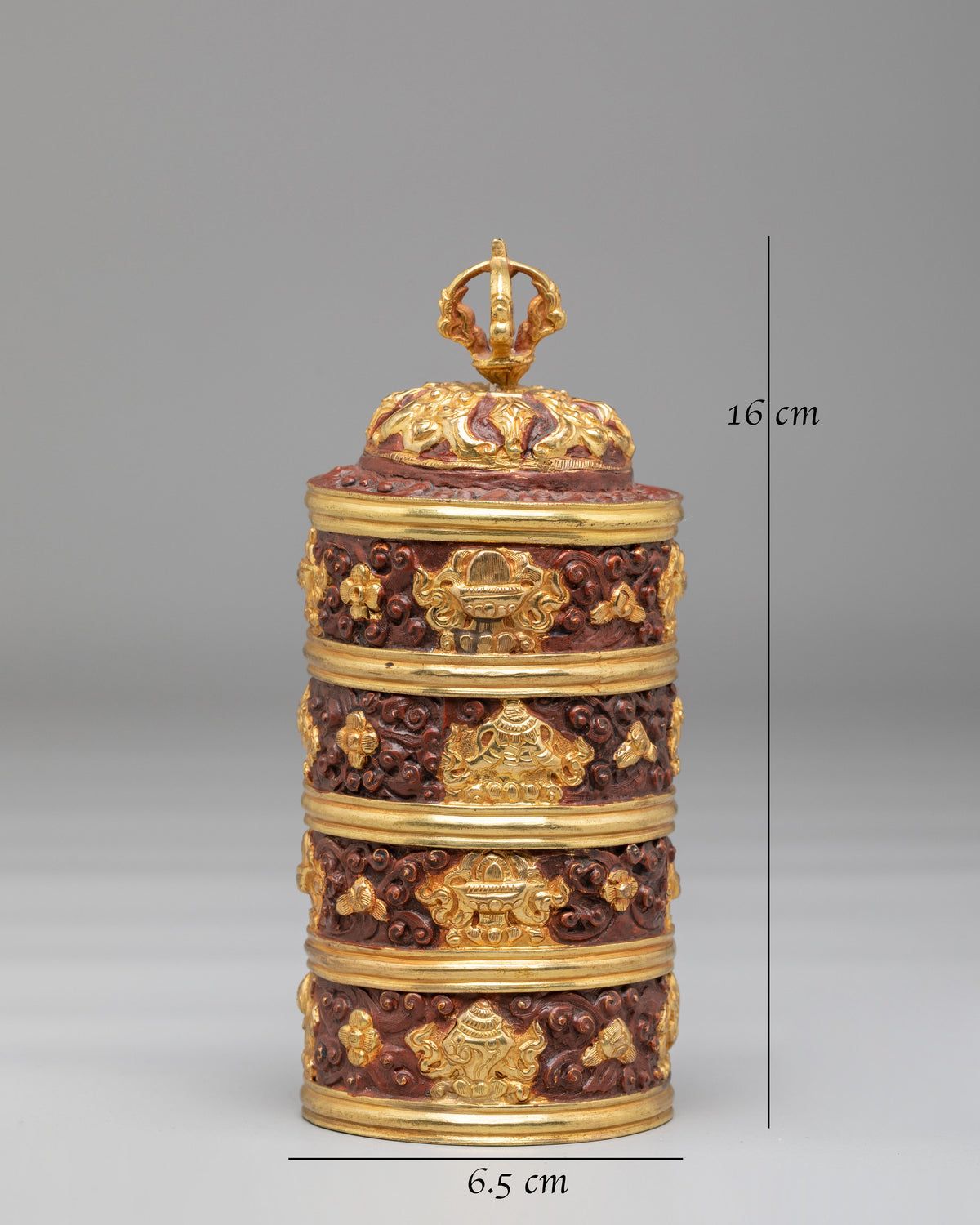 Buddhist Offering Dhupur Rice Pot | Handcrafted Buddhist Carved Vessel