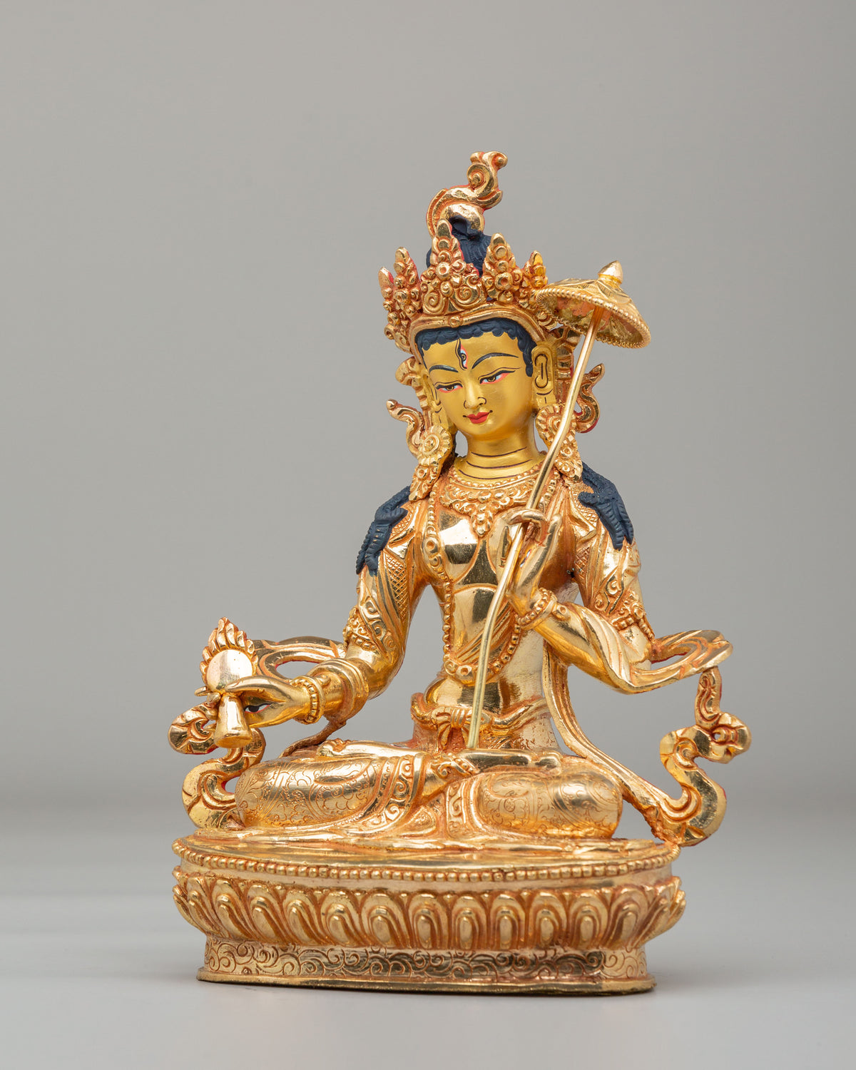 Himalayan Dukar Altar Sculpture | Tibetan Protector Deity Figurine