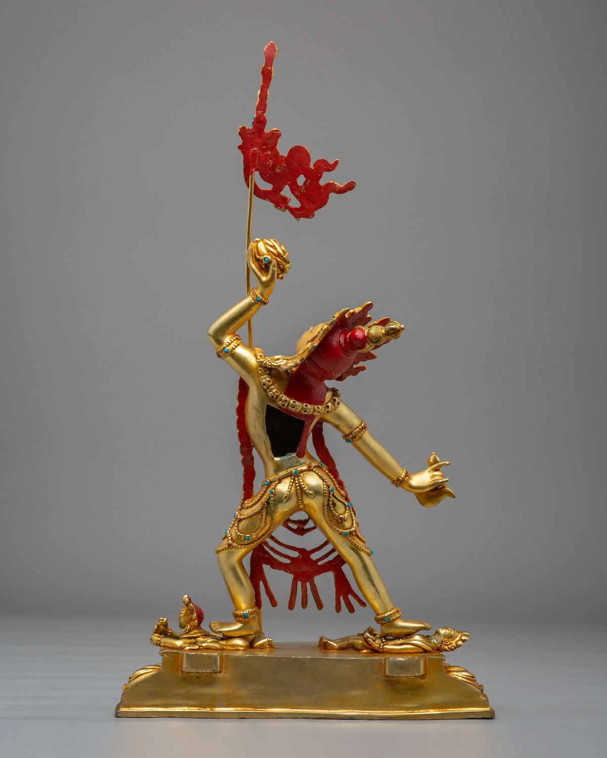 Tibetan Vajrayogini Meditation Statue | 24K Gold Plated Copper Sculpture