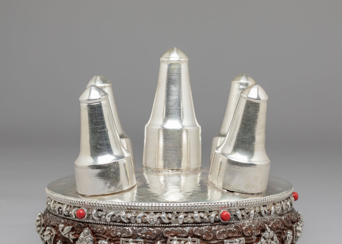Buddhist Altar Kusum Mandala Offering | Sacred Offering Vase for Meditation