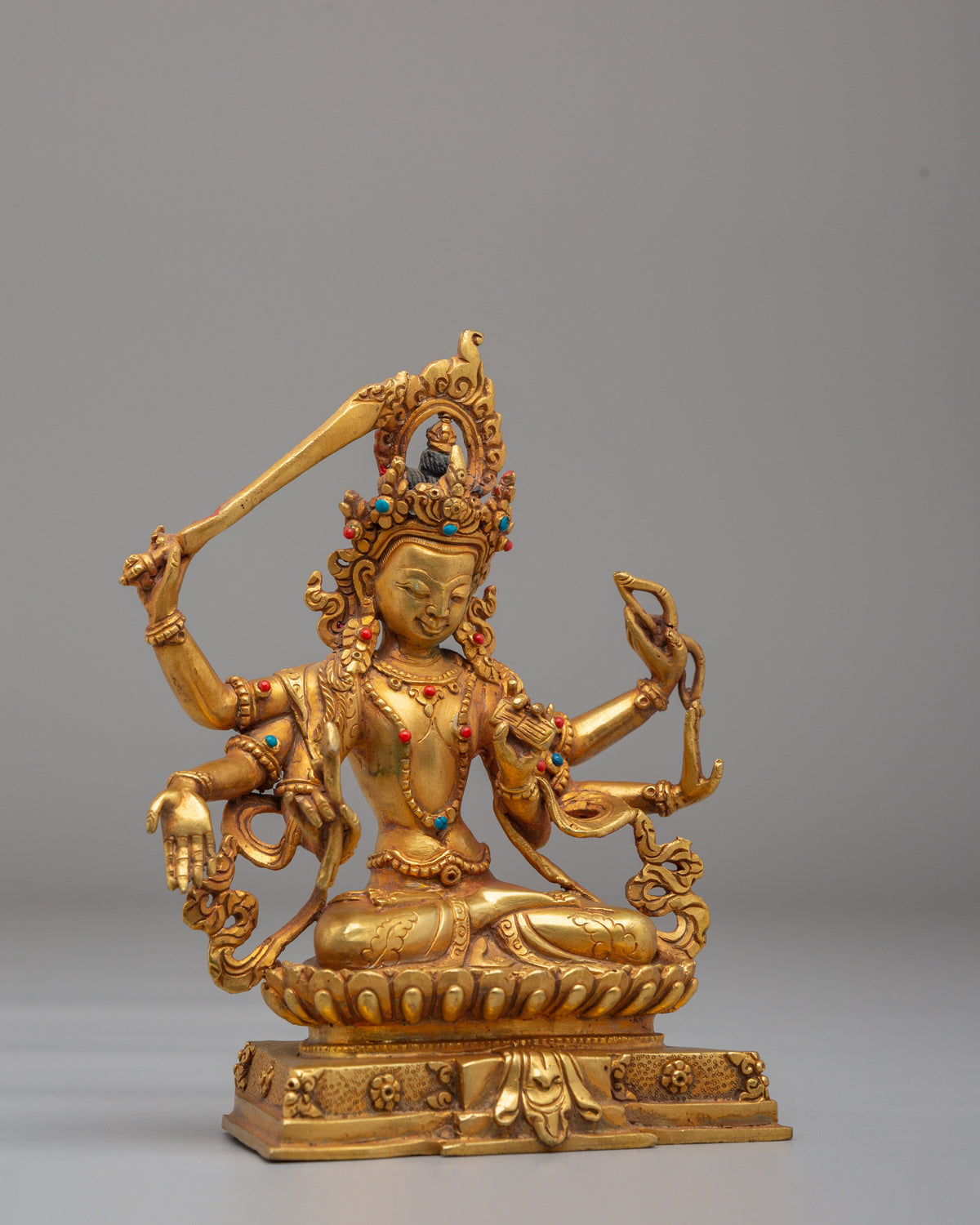 Buddhist Shrine Maha Manjushri Statue | Maha Manjushri Bodhisattva Sculpture