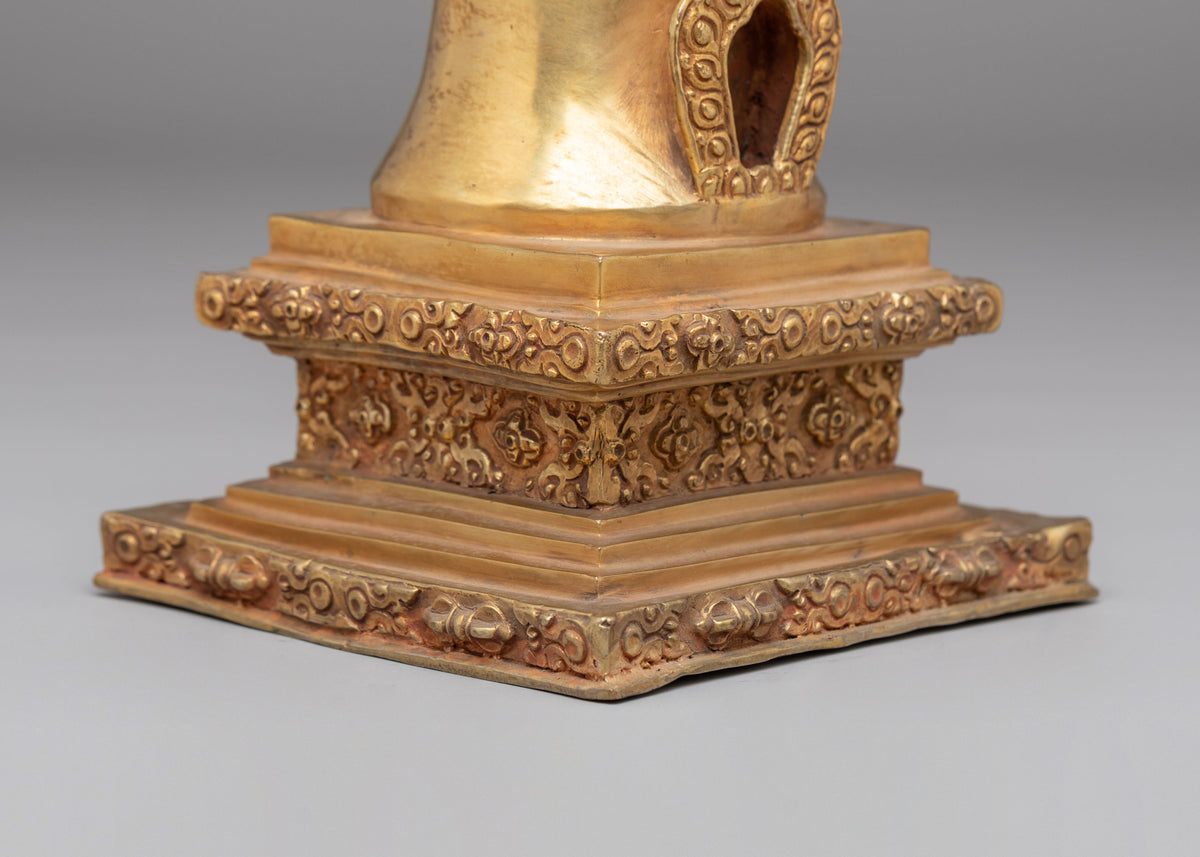Traditional Altar Stupa | Buddhist Copper Shrine Sculpture