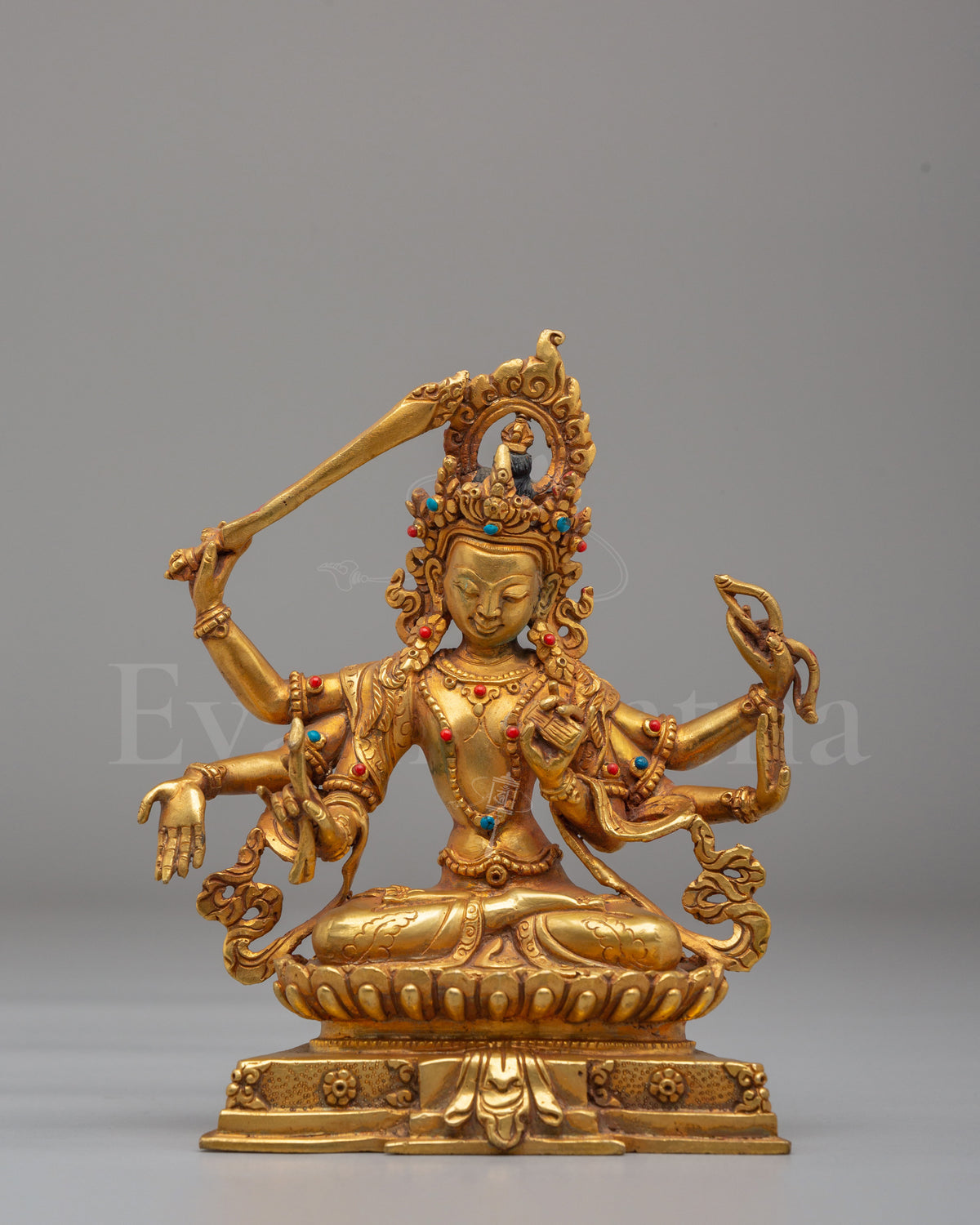 Buddhist Shrine Maha Manjushri Statue | Maha Manjushri Bodhisattva Sculpture