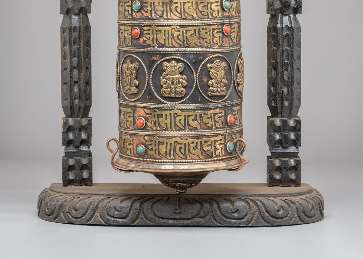 Tibetan Prayer Wheel for Buddhist Practice | Shrine Buddhist Artwork