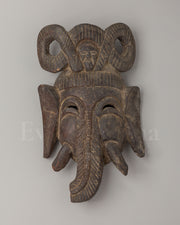 Wooden Ganesha Wall Decor 