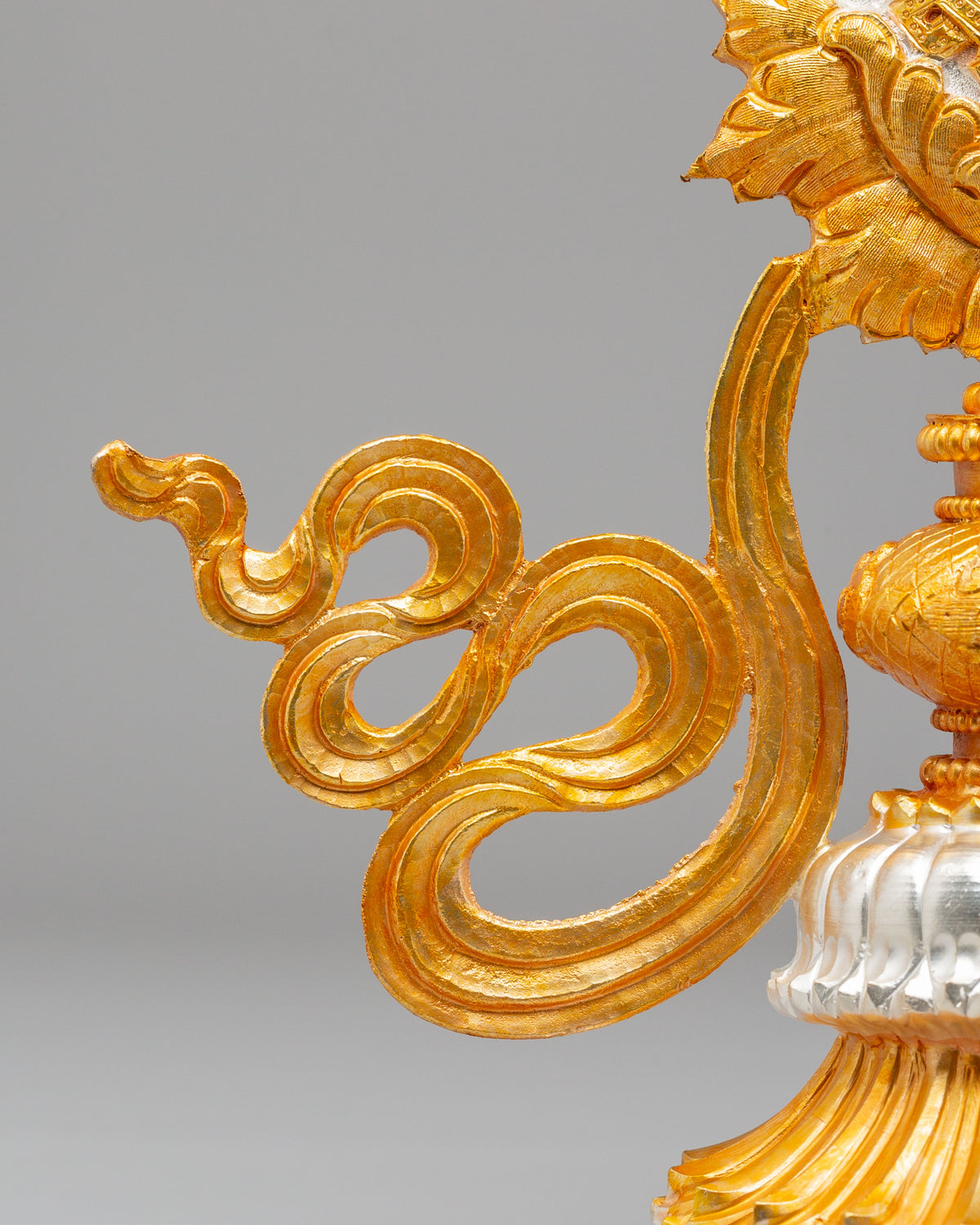 Buddhist Dharma Wheel for Altar | Gold and Silver Plated Sacred Artwork