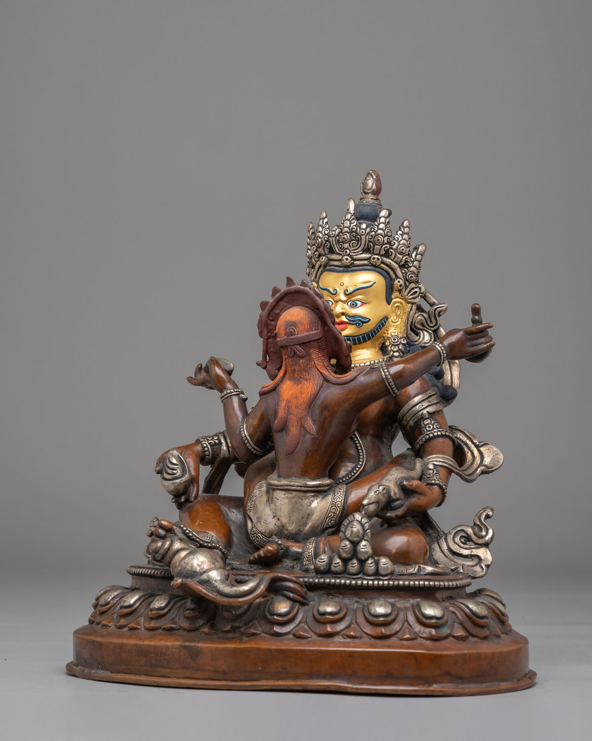 Buddhist Shrine Dzambhala Statue | Tibetan Wealth Deity Sculpture