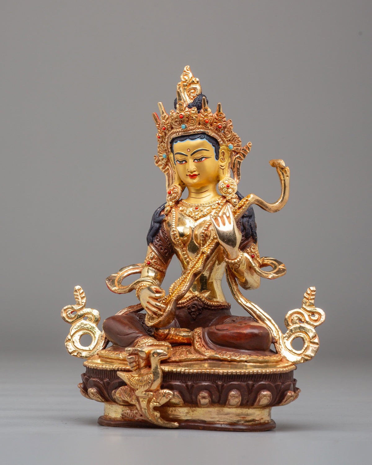 Sacred Saraswati Goddess Statue | Sacred Hindu Deity Sculpture